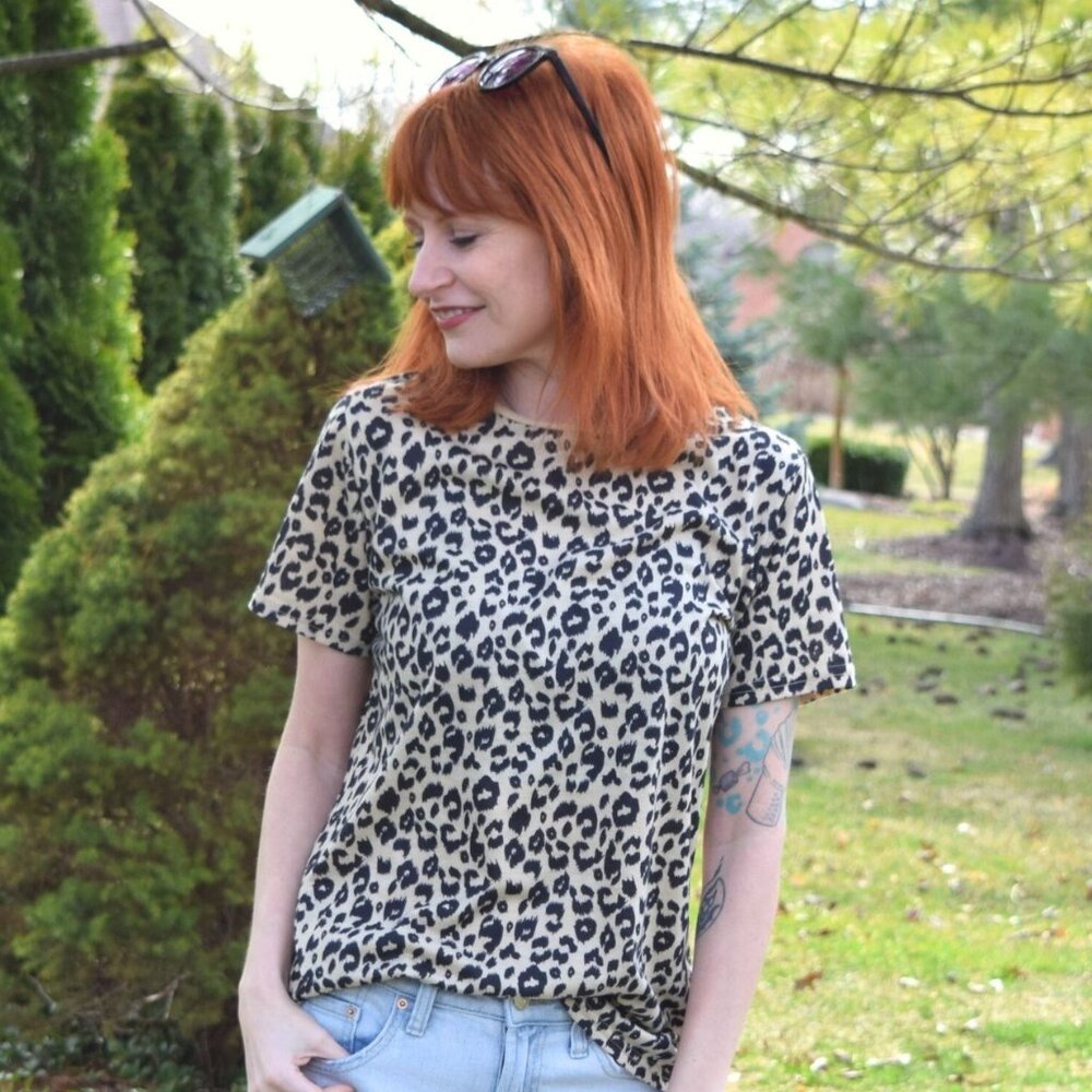 Leopard Print Short Sleeve Shirt